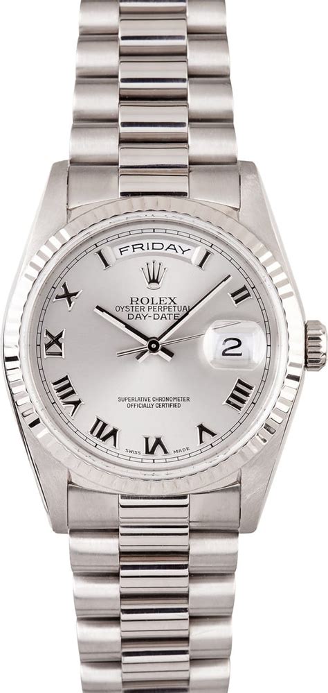 white gold presidential rolex men's|pre owned presidential Rolex watches.